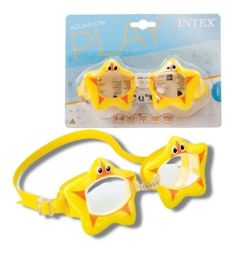 Gafas de natación infantiles Intex Yellow Pool and Beach Star
