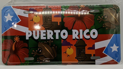 Puerto Rico Liscence Plate Style Souvenier - Rubio Ccq