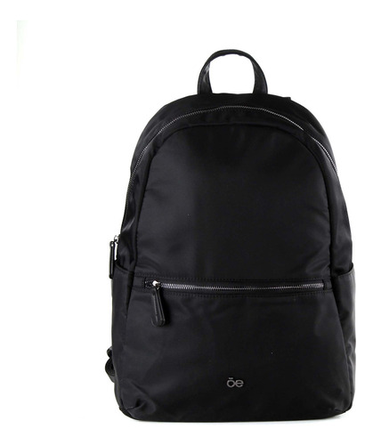 Bolsa Backpack Cloe Edri673 De Poliéster  Negra