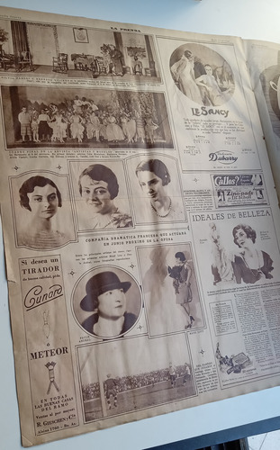 Suplemento La Prensa Año 1928 El Bolsón Geba Polonia Teatro (Usado)