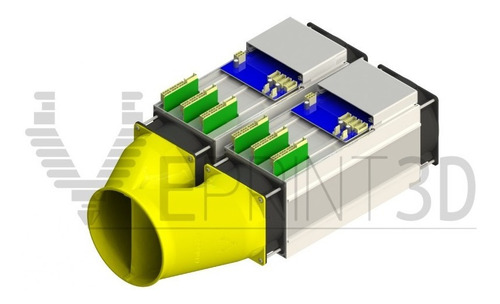 Base Ductos Antminers Tipo Y De 6 Y 8 Pulgadas Para S9 Y Mas