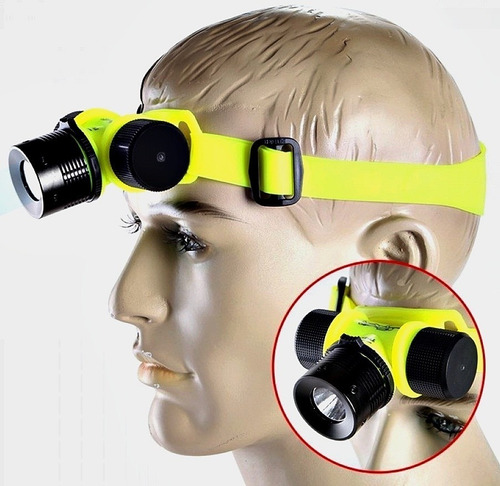 Linterna Frontal Cabeza Led Acuatica Para Buceo Submarino