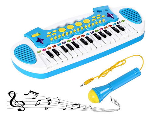 Piano Toy Keyboard Love&mini Para Niños Con 31 Teclas Y Micr