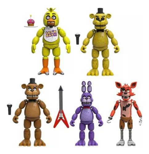 Juguete Fnaf Fiv De 5 Piezas Con Figura De Acción Articulada