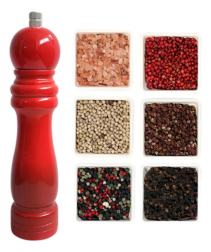 Moedor De Pimenta Grãos Secos Tempero Sal Triturador Manual