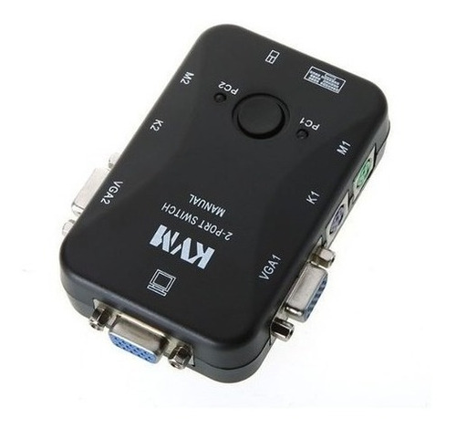 Adaptador Kvm 1/2 Switch 2 Pc Conector Ps2