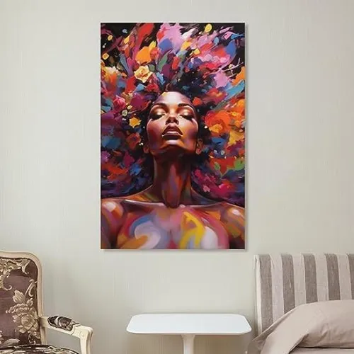 Firedeer Arte De Pared De Mujer Afroamericana, Póster De En