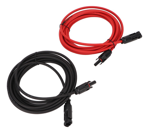 1 Par De Cables De Panel Solar De 12 Awg Con Conector Y Adap