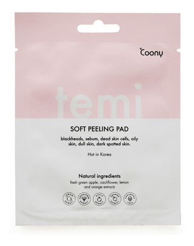 Coony Temi Soft Peeling Pad Spa Facial 1 Tratamiento