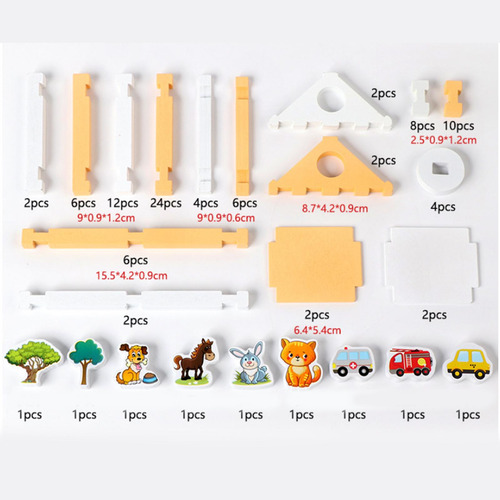 Juego De Bloques De Construcción Para Niños, Construcción