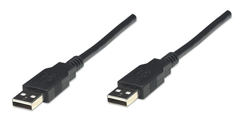 Cable Usb Manhattan V2.0 A Macho A Macho 1.8mts /vc Color Negro
