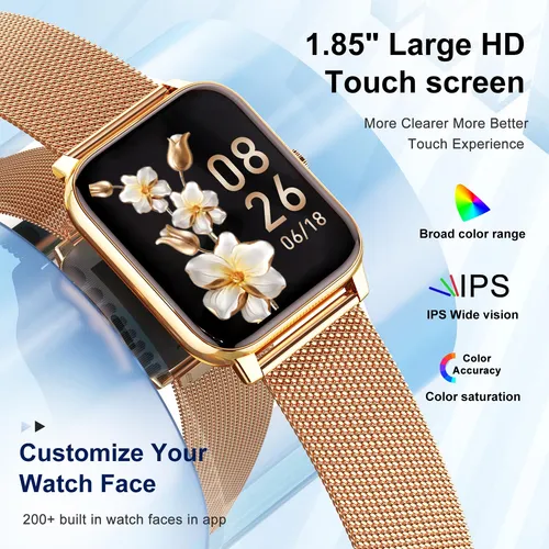 Reloj inteligente mujer dorado new arrivals