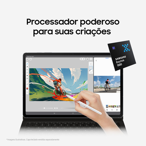 Tablet e capa Samsung Galaxy Tab S10 Fe+ 13.1 Spen 5g incluídos
