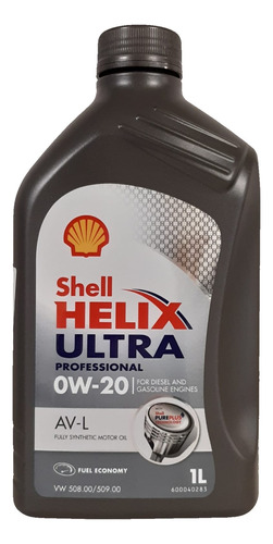 Aceite De Motor Shell Helix Ultra Professional 0w-20 Vw508/9