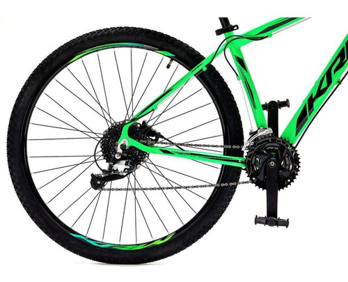 Bicicleta Aro 29 Krw Spot Alum Shimano Acera 27v Trava Sx13 Cor Verde/preto