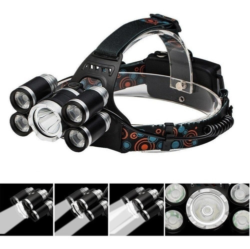 Linterna Led Cintillo Cabeza Led T6 Cree Recargable 10000 Lm