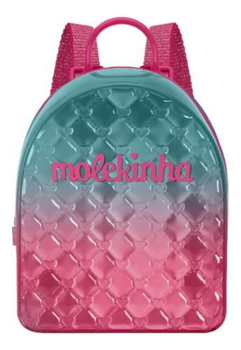 Bolsa Mochila Infantil Menina Molekinha 20023 2 Cor Cristal/Pink
