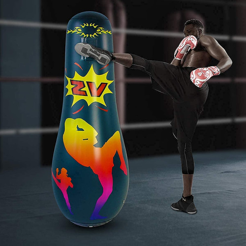 Saco De Boxeo Inflable Para Adulto, Bolsa De Boxeo De Pie Pa