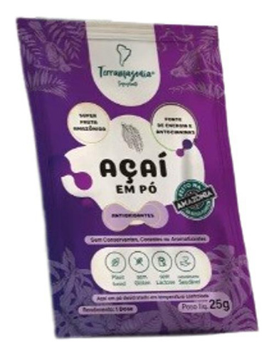 Açaí Em Pó Sem Glúten Sachê Terramazonia 25g