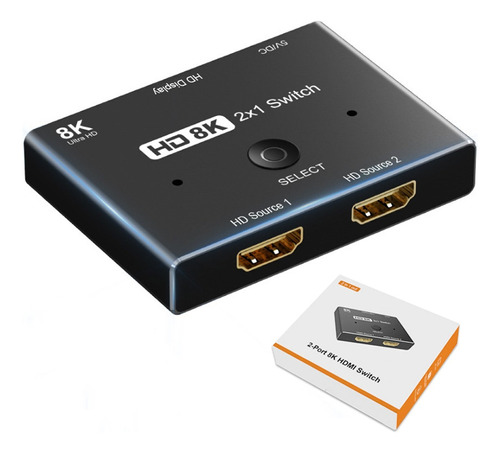 Adaptador Switch 8k Hdmi 2.1 2 En 1 Salida Doble 120hz