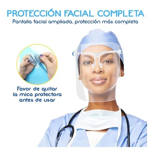 Careta Con Lentes Protector Facial Anti Saliva MercadoLibre