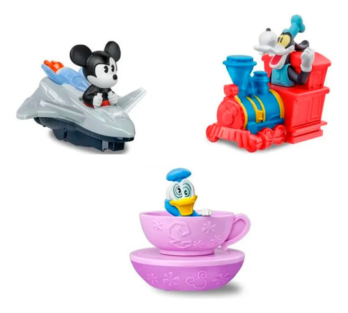 3 Figuras Mcdonalds Walt Disney World Goofy Mickey Donald