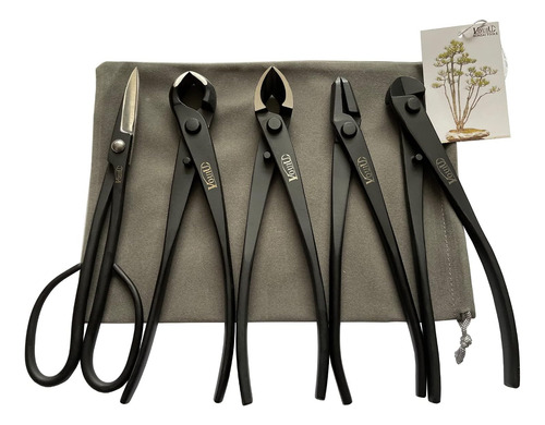Tijeras Vouiu, Set 5 Piezas Para Bonsái, 210 Mm De Precisión