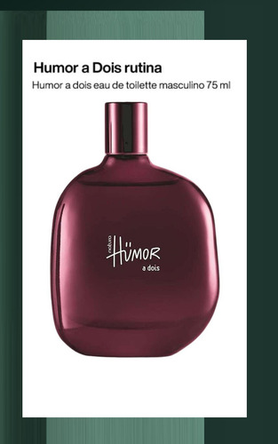 Humor A Dois Eau De Toilette Masculino 75ml Natura