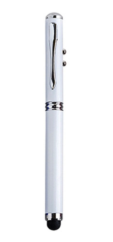 Bolígrafo De Aluminio Con Luz Blanca, Láser Y Goma Touch