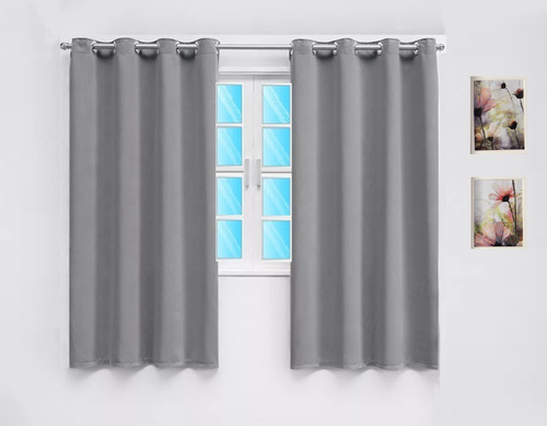 Cortina Blecaute Blackout Corta Luz Quarto Ou Sala 2,70x1,70 Cor Cinza