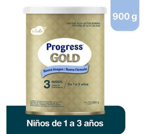 Progress Gold Etapa 3 Leche En Polvo 900 Gr. Sabor Vainilla