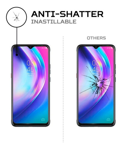 Imagen 5 de 6 de Protector Pantalla Antishock Tecno Pouvoir 4 Pro