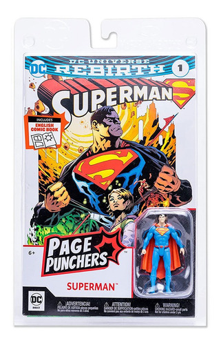Figura Superman 8cm Dc Direct + Comic (ingles) Original