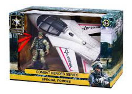 Juguete Militar Combat Series Soldado Con Avion