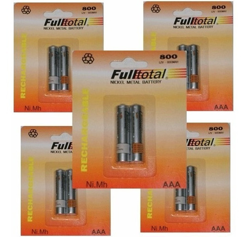 Promo 10 Pilas Aaa 800mah Full Total Telefonos Linternas