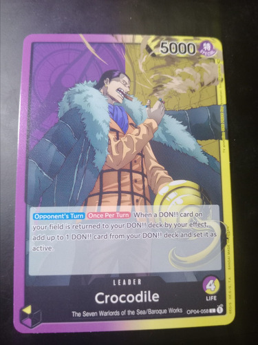 Crocodile Op04 Lider One Piece Carta Bandai 