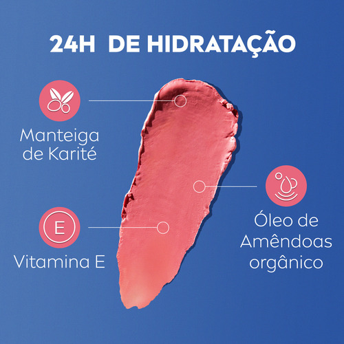 Nivea Bálsamo Labial Hidratante Hidra Color Rosé 4.8g