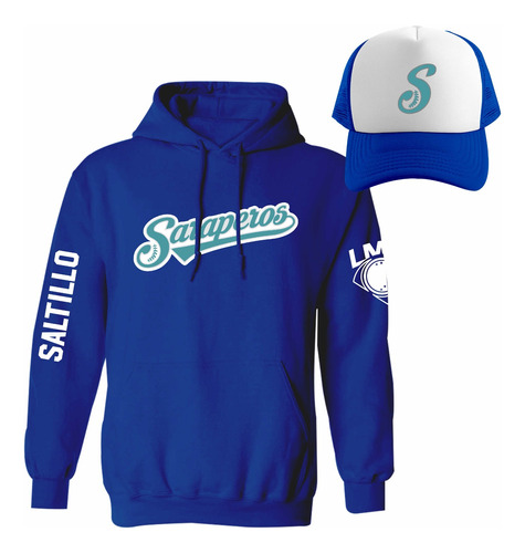 Kit Sudadera + Gorra Sublimada Mod Lmb Saraperos De Saltillo