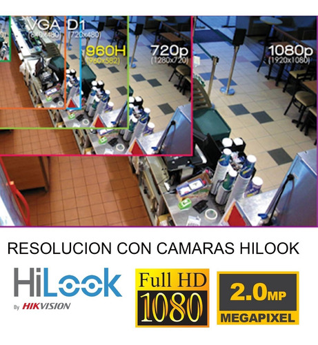 Imagen 3 de 10 de Kit Hikvision Hilook Dvr 1080 4ch + 4 Cámaras 1080p +accesor