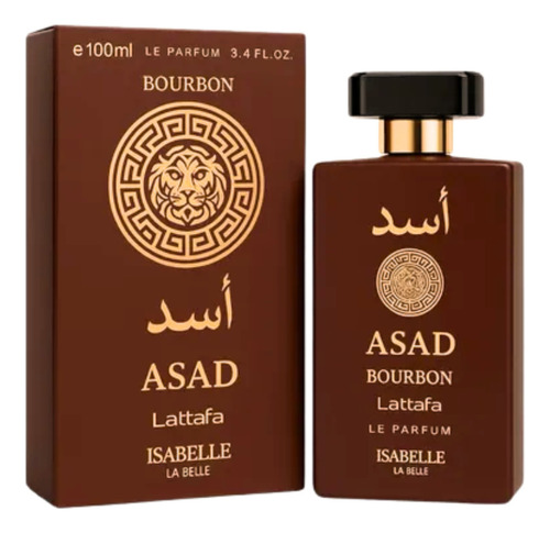 Perfume Arábe Asad Bourbon 100ml - Marca Isabelle La Belle | Fixação Intensa, Notas Amadeiradas Marcantes E Elegância Masculina