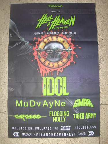 Hell & Heaven 2023 Open Air 3 Posters Guns Slipknot Muse X1 (Usado)