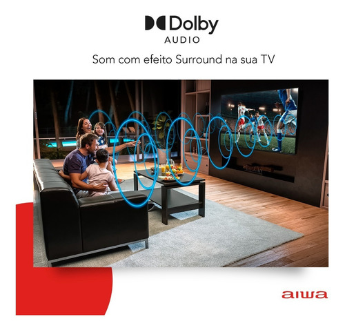 Smart Tv 32'' Android Dolby Aws-tv-32-bl-02-a Aiwa Bivolt