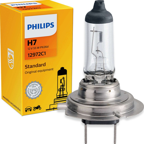 Imagem 1 de 6 de Lâmpada Philips Standard H7 55w 12v 12972c1 Farol Baixo Alto