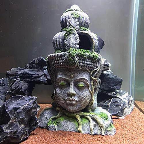 Hamiledyi Estatua De Cabeza De Buda Para Decoración De Acuar
