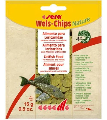 Racao Sera Catfish Chips Nature - Sache 15g
