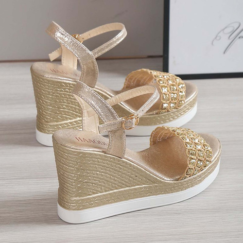 Sandalias Con Plataforma Y Cuña Para Mujer, Zapatos Casuales
