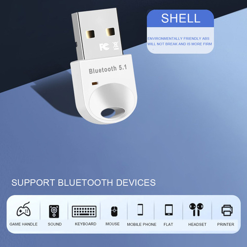 Adaptador Usb 5.1 Receptor Usb Bluetooth5.1 Dongle Transmitt