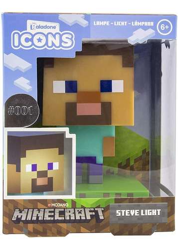 Paladone Minecraft Steve Icon Light - Producto Oficial De Mi