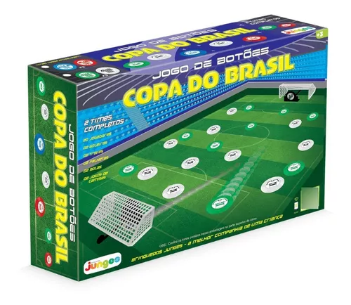 Brinquedo Infantil Jogo Futebol de Botão 1 Jogo c/ 2 times em