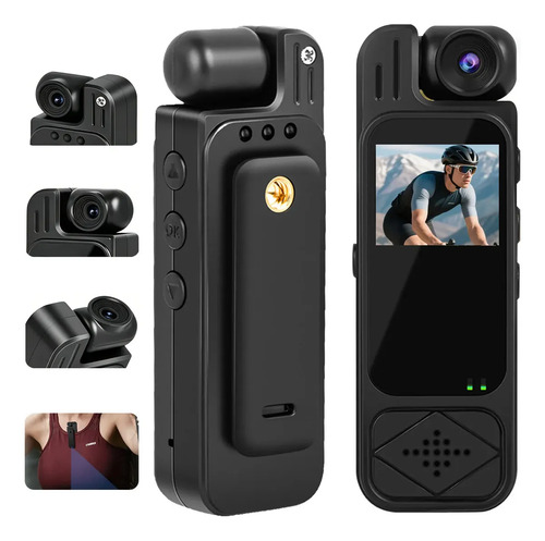 Mini Câmera Corporal Body Cam Lente 180° Portatil Y9W
